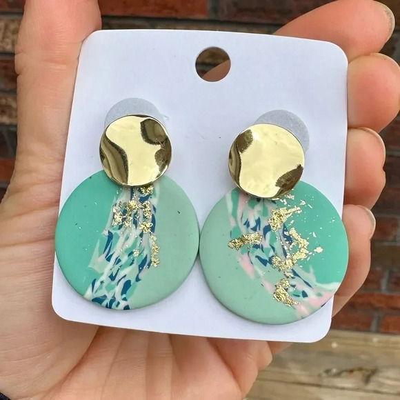 Free People Marble Light Blue Earrings - Picture 5 of 6